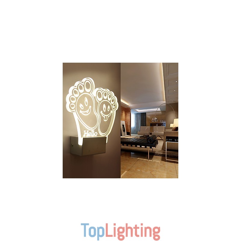 Acrylic Wall Lamp PVC Lamp Light Chip Modern Contemporary Metal