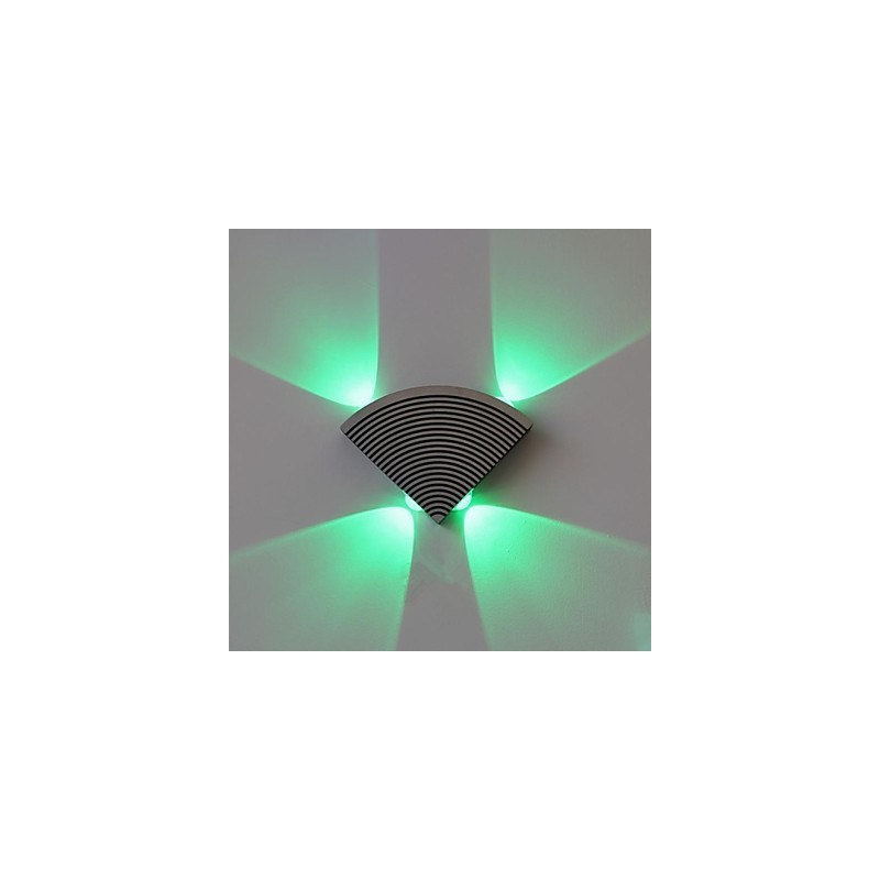 Fan Wall Lamp Four Lights Green Aluminium Acrylic