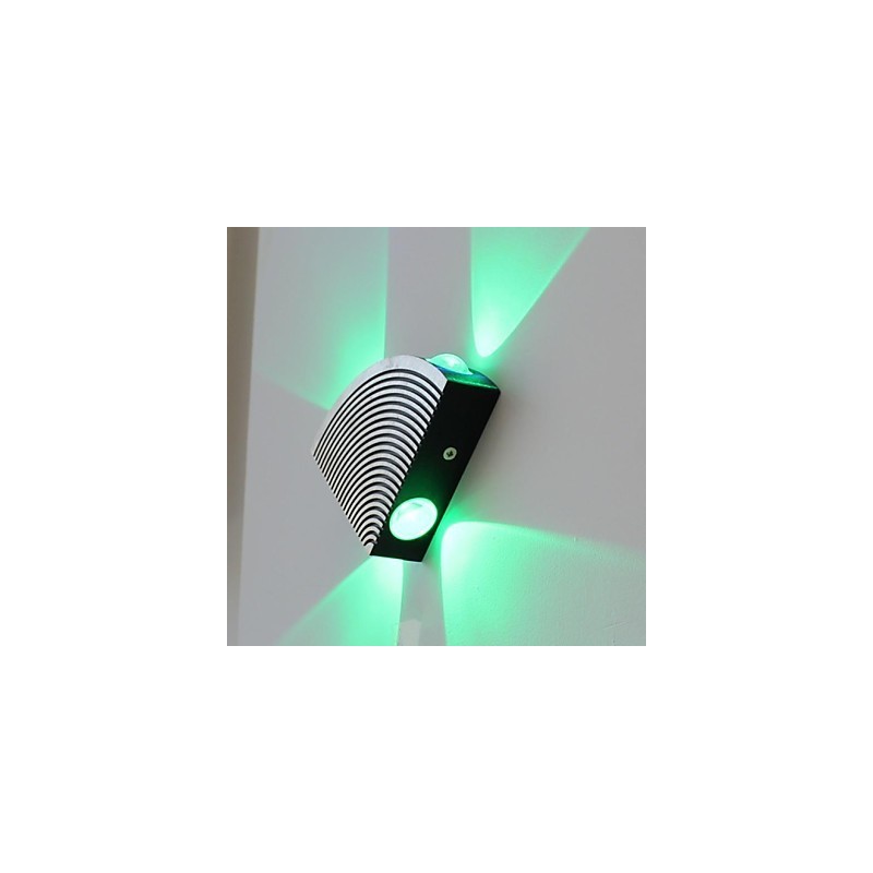 Fan Wall Lamp Four Lights Green Aluminium Acrylic
