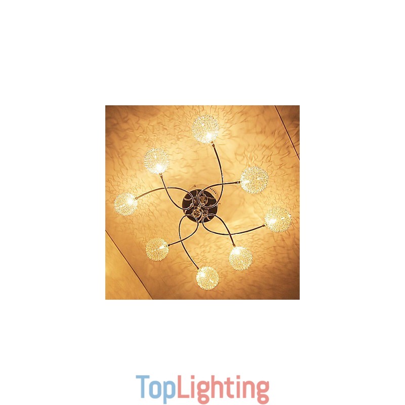 Modern Contemporary Crystal Electroplated Flush Mount