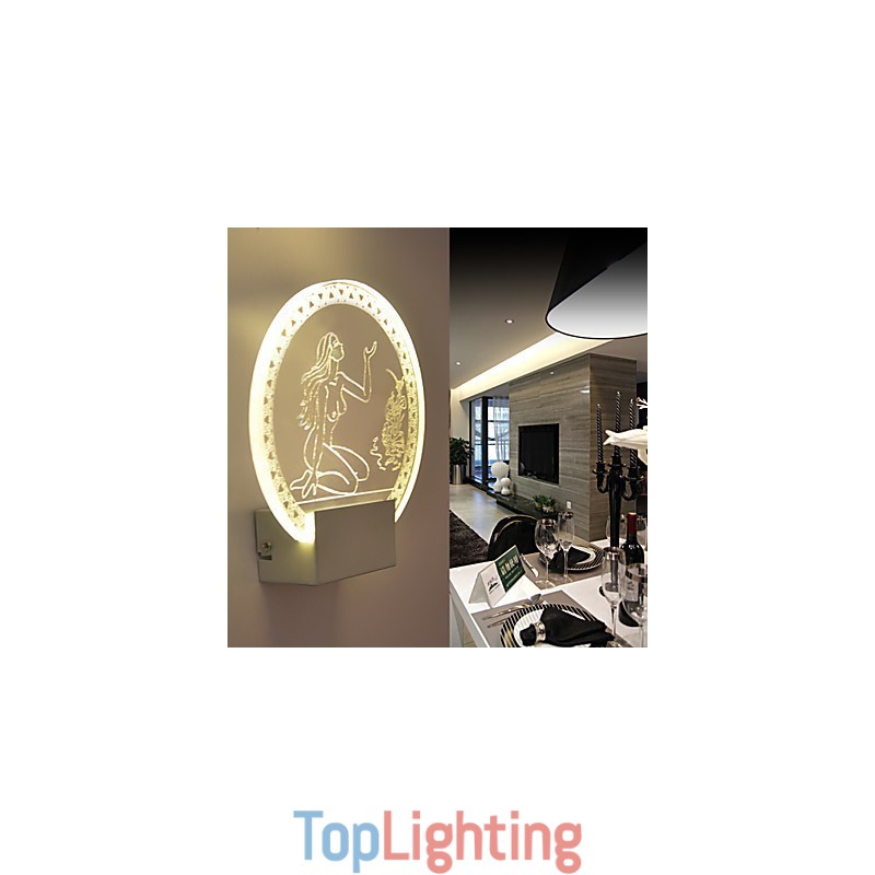 Acrylic Wall Lamp PVC Lamp Light Chip Modern Contemporary Metal 5W