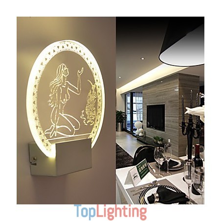 Acrylic Wall Lamp PVC Lamp Light Chip Modern Contemporary Metal 5W Acrylic Wall Lamp PVC Lamp Light Chip Modern Contemporary Metal 5W