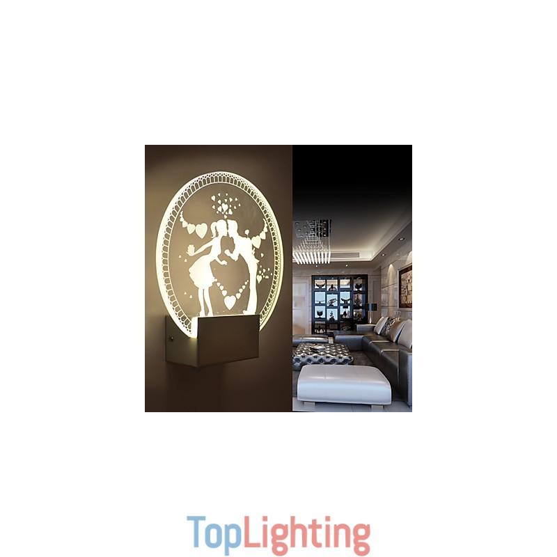 Acrylic Wall Lamp PVC Lamp Light Modern Contemporary Metal
