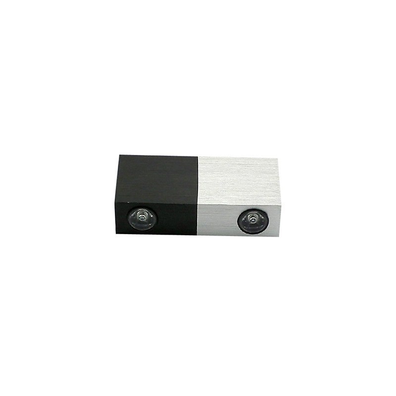 Modern Wall Light with Half Silver Half Black Chic Design Cubic Body 2 s