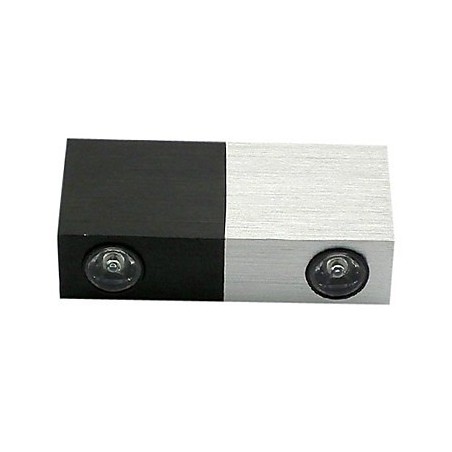 Modern Wall Light with Half Silver Half Black Chic Design Cubic Body 2 s Modern Wall Light with Half Silver Half Black Chic Design Cubic Body 2 s
