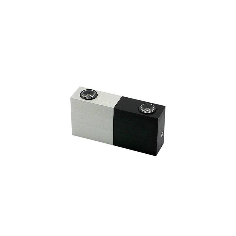 Modern Wall Light with Half Silver Half Black Chic Design Cubic Body 2 s