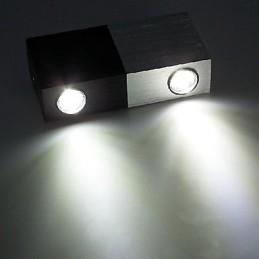 Modern Wall Light with Half Silver Half Black Chic Design Cubic Body 2 s
