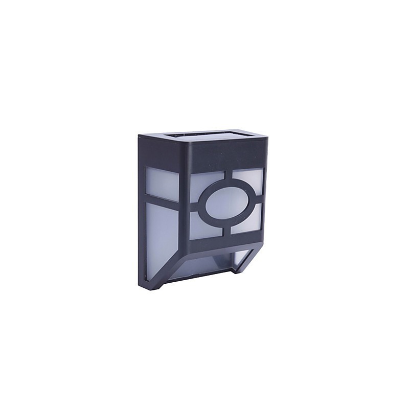 Warm Yellow Solar Powered Wall Mount 2 Lantern Light Deck Lamp