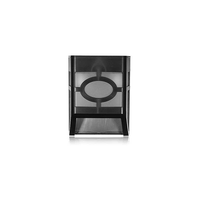 Warm Yellow Solar Powered Wall Mount 2 Lantern Light Deck Lamp
