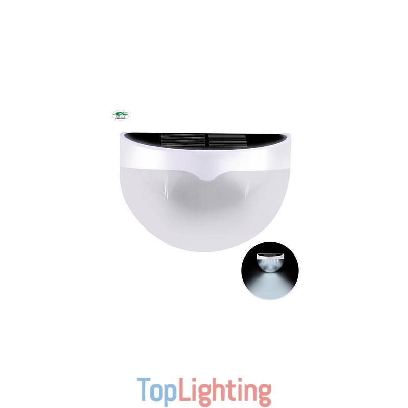 Solar Powered Waterproof IP55 Lamp White + Black