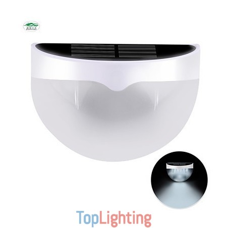 Solar Powered Waterproof IP55 Lamp White + Black