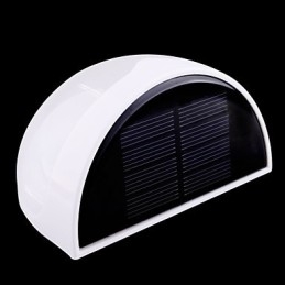 Solar Powered Waterproof IP55 Lamp White + Black