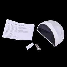 Solar Powered Waterproof IP55 Lamp White + Black