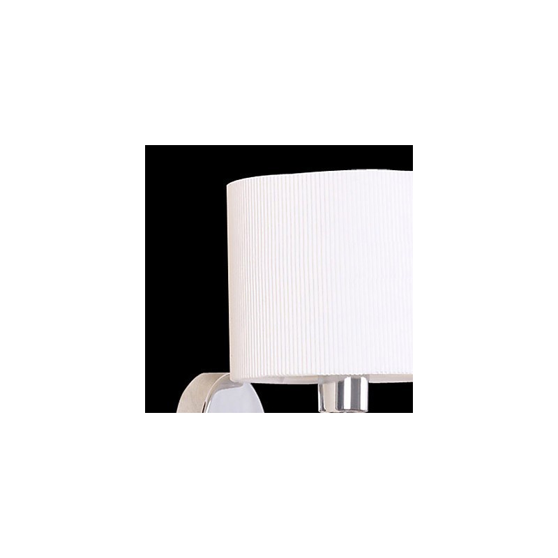 Stylish Metal and Fabric Wall Light with 1 Light in White Cylinder Feature
