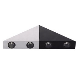 Modern Wall Light with Black and Silver Color Chic Triangle Style Design