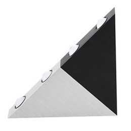 Modern Wall Light with Black and Silver Color Chic Triangle Style Design