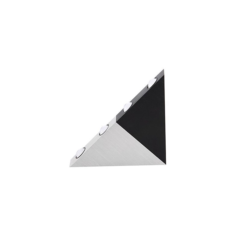 Modern Wall Light with Black and Silver Color Chic Triangle Style Design
