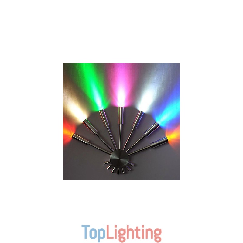 Modern Wall Light with Scattering Light Fanshaped 7 Metal Sticks Chic Style