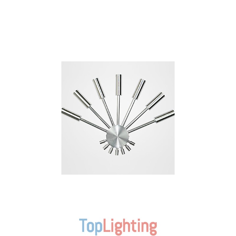 Modern Wall Light with Scattering Light Fanshaped 7 Metal Sticks Chic Style