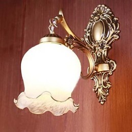 Bathroom Wall Light 1 Light Classic Metal Glass Painting