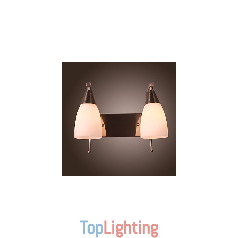 2 Light Wall Light in White Shade