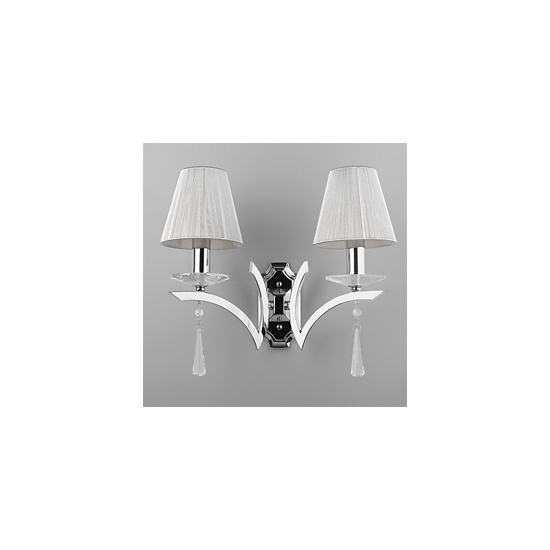 Elegant Wall Light with 2 Lights Crystal Drops Decorated