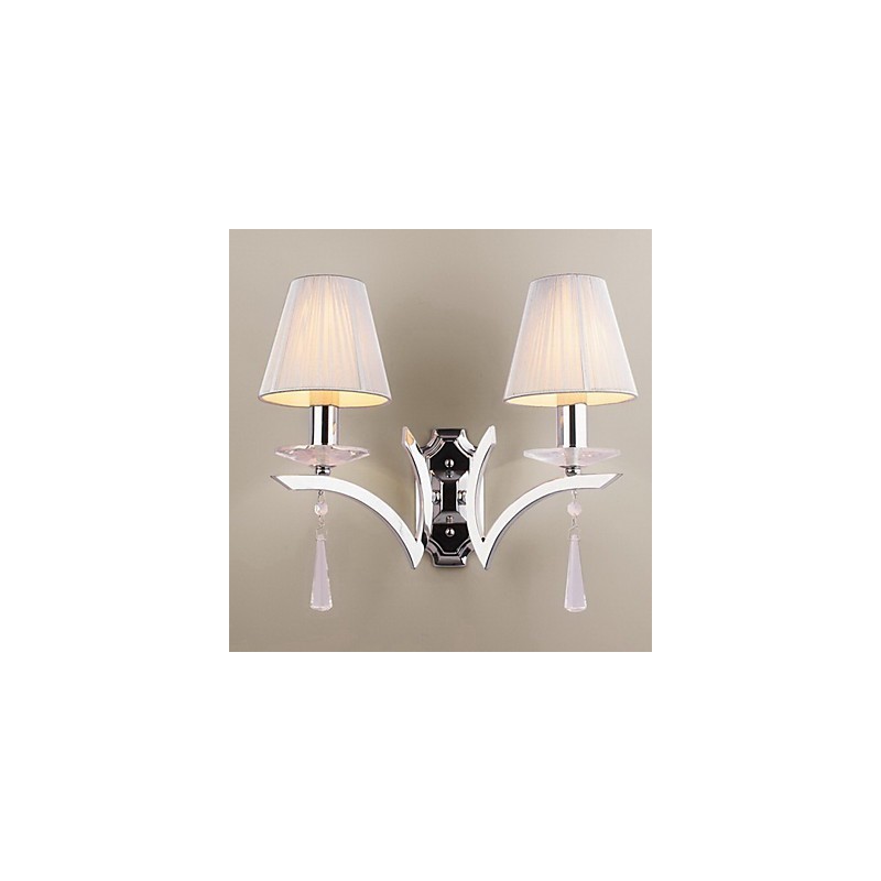 Elegant Wall Light with 2 Lights Crystal Drops Decorated