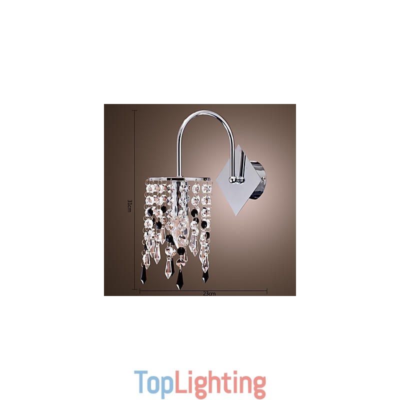 Wall Light with Elegant Crystal Drop