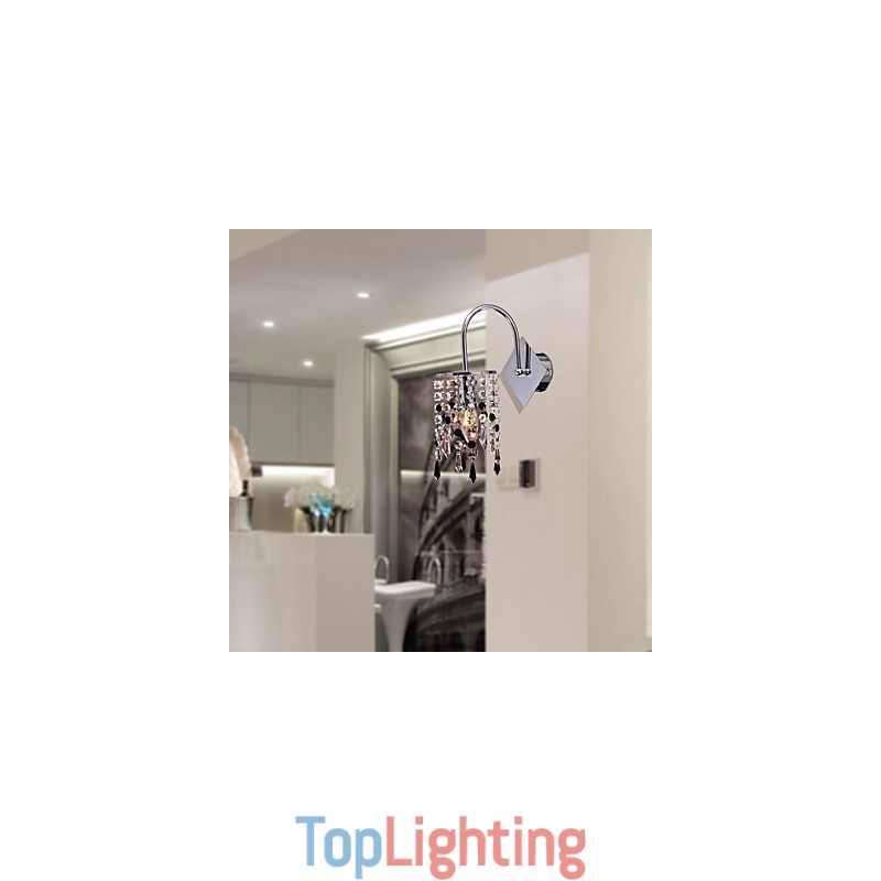 Wall Light with Elegant Crystal Drop