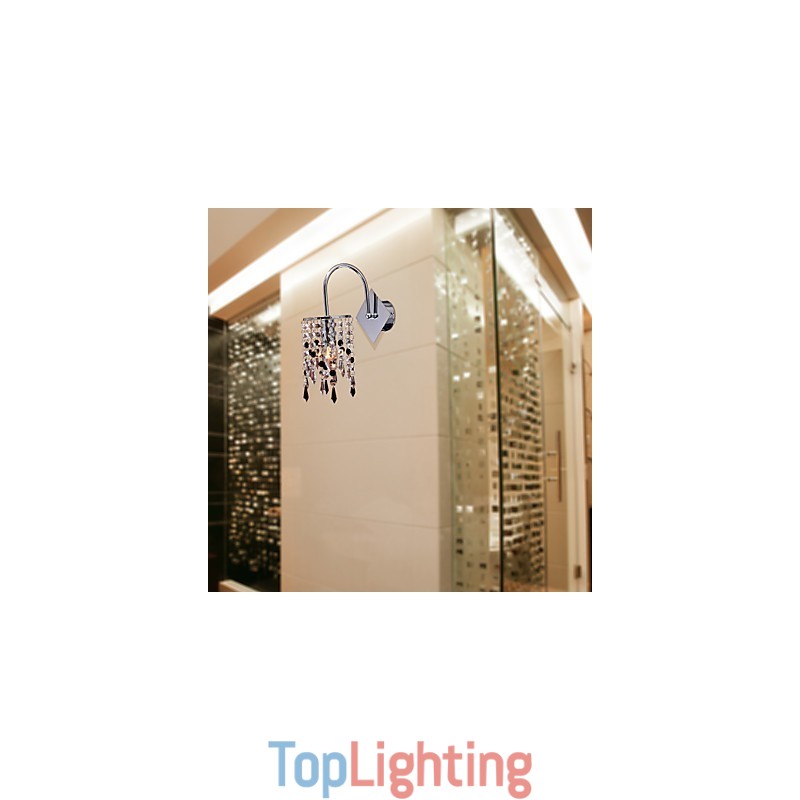 Wall Light with Elegant Crystal Drop