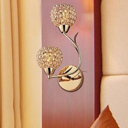 Crystal Wall Sconces Reading Wall Lights Modern Contemporary Metal