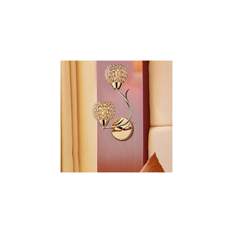 Crystal Wall Sconces Reading Wall Lights Modern Contemporary Metal