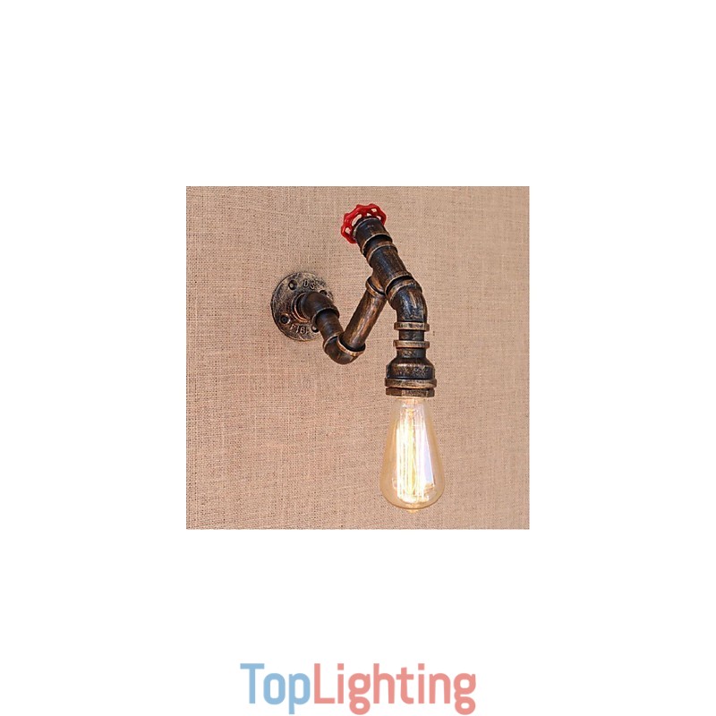 Nostalgia Simple Water Pipe Decorative Small Wall Lamp Wall Light