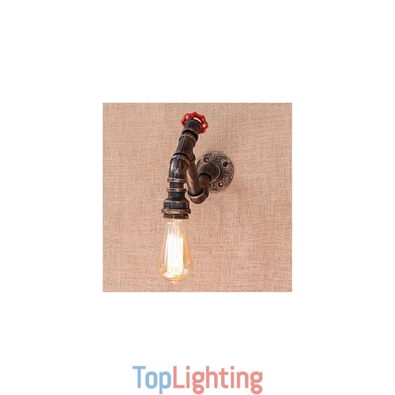 Nostalgia Simple Water Pipe Decorative Small Wall Lamp Wall Light