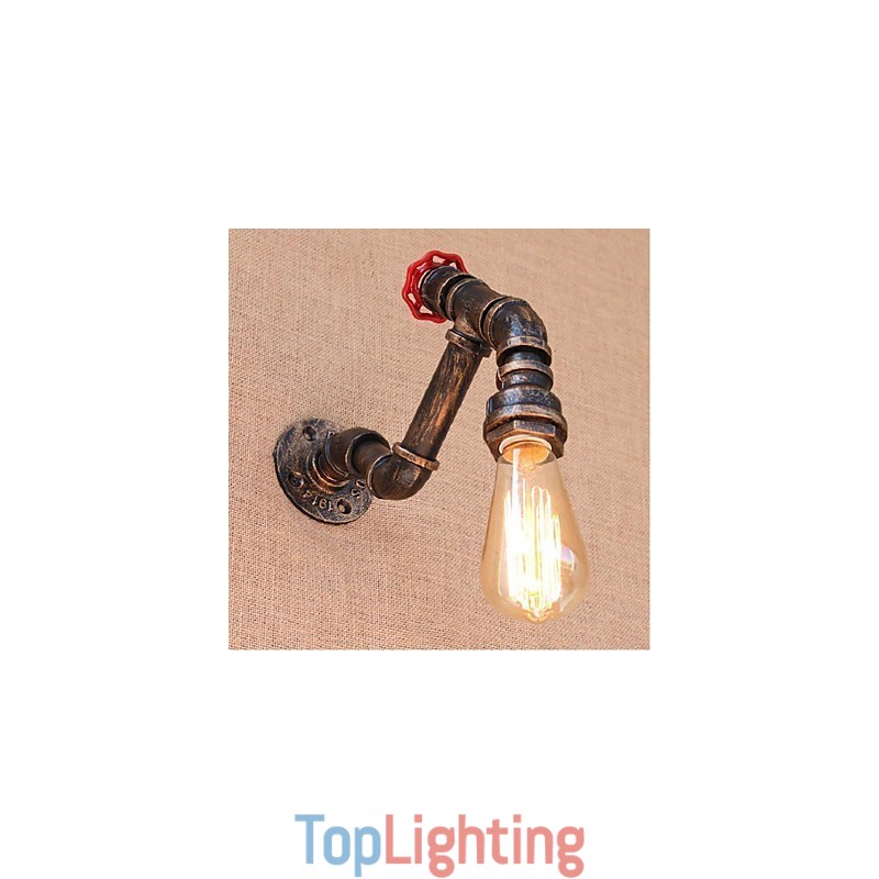 Nostalgia Simple Water Pipe Decorative Small Wall Lamp Wall Light