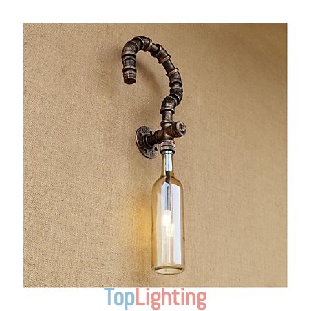 Retro American Village Creative Industry Wind Designer Water Bottle Wall Lamp Wall Light Amber Retro American Village Creative Industry Wind Designer Water Bottle Wall Lamp Wall Light Amber