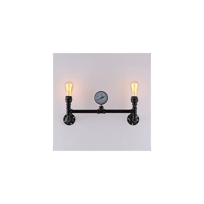 2 Heads Vintage Industrial Pipe Wall Lights Black Creative Lights Restaurant Cafe Bar Decoration lighting