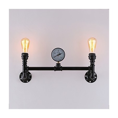 2 Heads Vintage Industrial Pipe Wall Lights Black Creative Lights Restaurant Cafe Bar Decoration lighting 2 Heads Vintage Industrial Pipe Wall Lights Black Creative Lights Restaurant Cafe Bar Decoration lighting