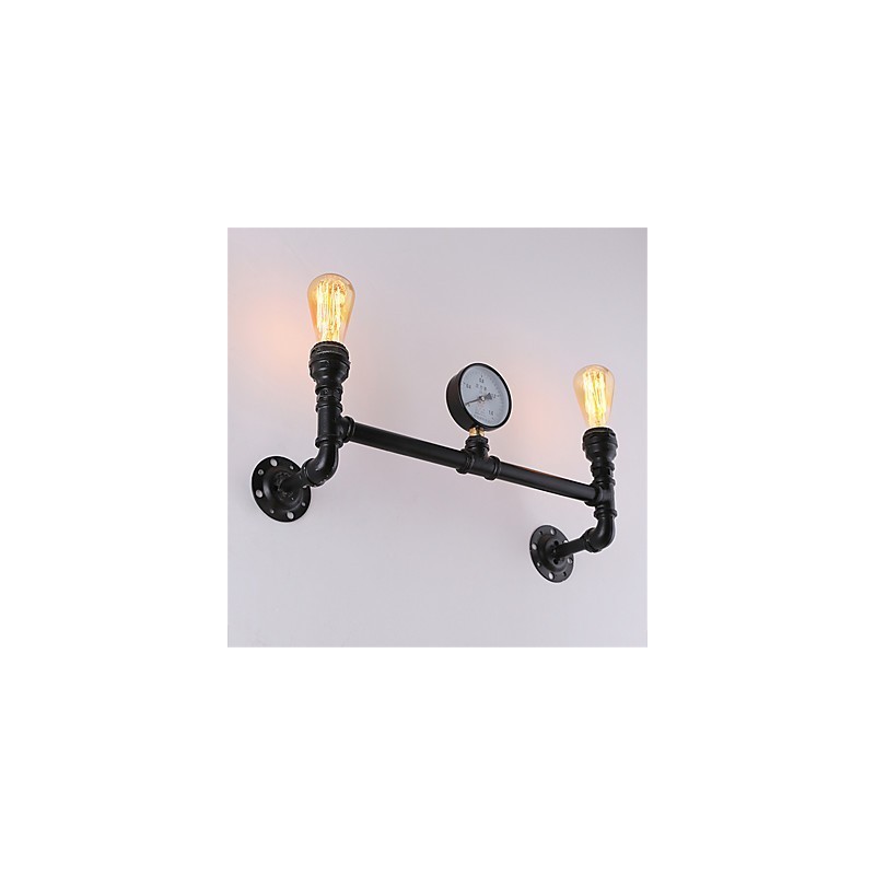 2 Heads Vintage Industrial Pipe Wall Lights Black Creative Lights Restaurant Cafe Bar Decoration lighting