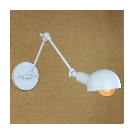 White Double Festival Wall Lamp Wrought Iron Long Arm White Double Festival Wall Lamp Wrought Iron Long Arm