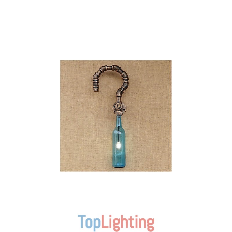 Retro American Village Creative Industry Wind Designer Water Bottle Wall Lamp Wall Light