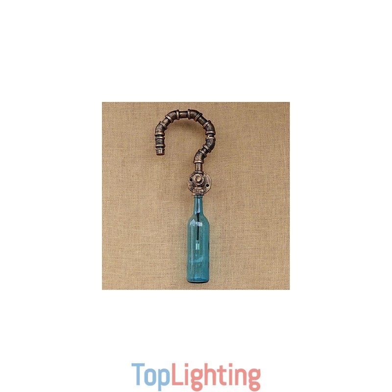 Retro American Village Creative Industry Wind Designer Water Bottle Wall Lamp Wall Light