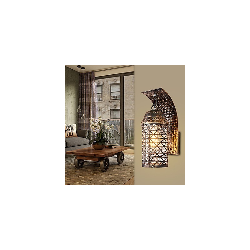 Rustic Lodge Painting Feature for Mini Style Uplight Wall Sconces Wall Light