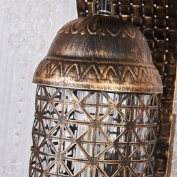 Rustic Lodge Painting Feature for Mini Style Uplight Wall Sconces Wall Light