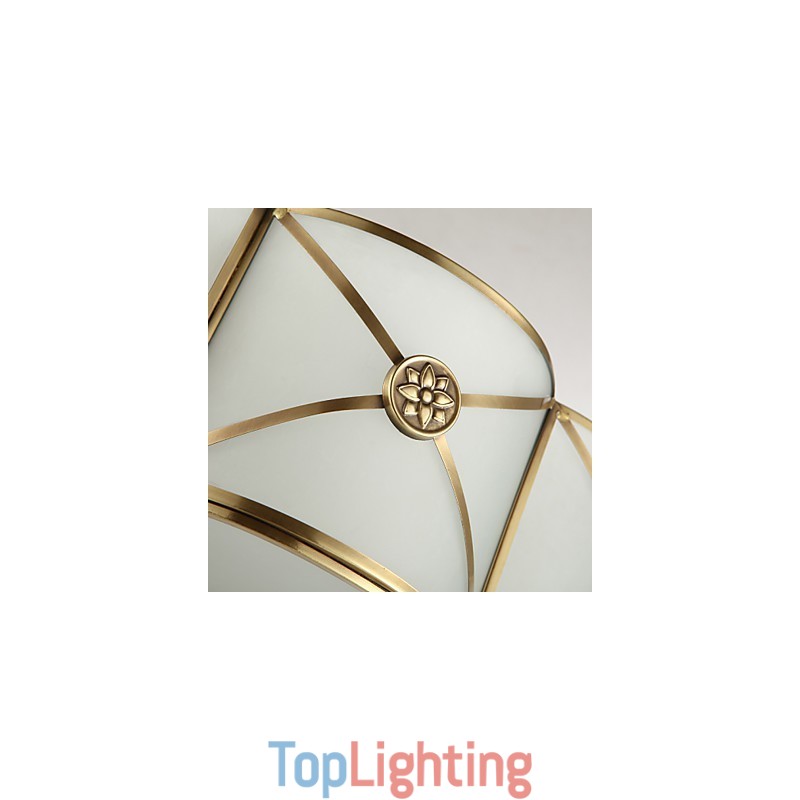Traditional Classic Rustic Lodge Brass Metal Flush Mount