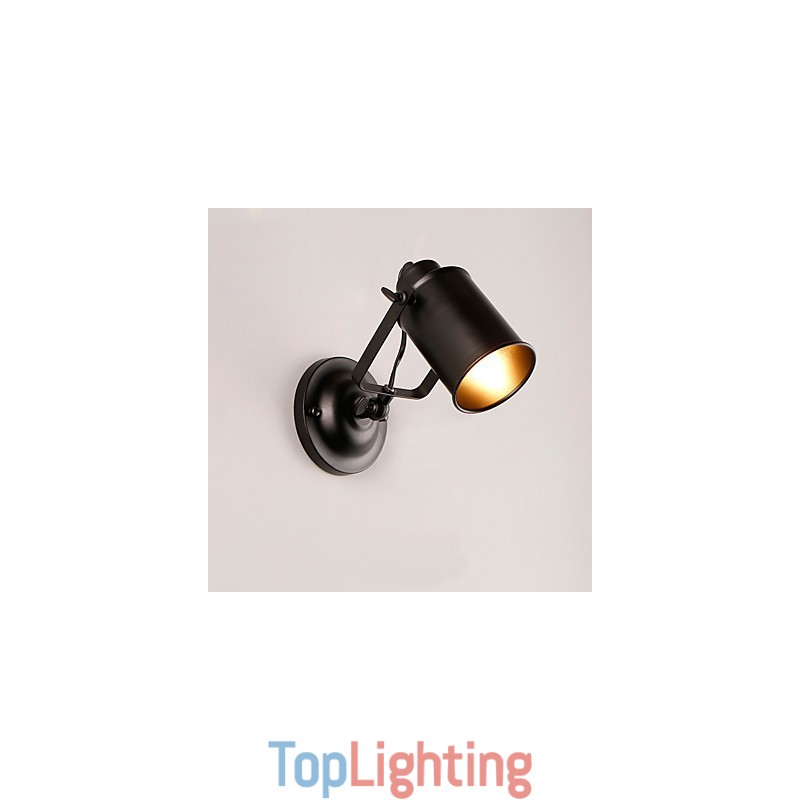Vintage Black Metal Loft Wall Sconce Living Room Dining Room Hallway Cafe Bars Bar Wall Lamp