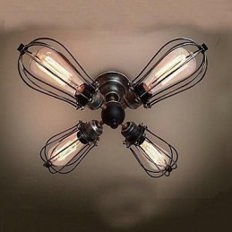 Vintage Mini Style Painting Metal Flush Mount