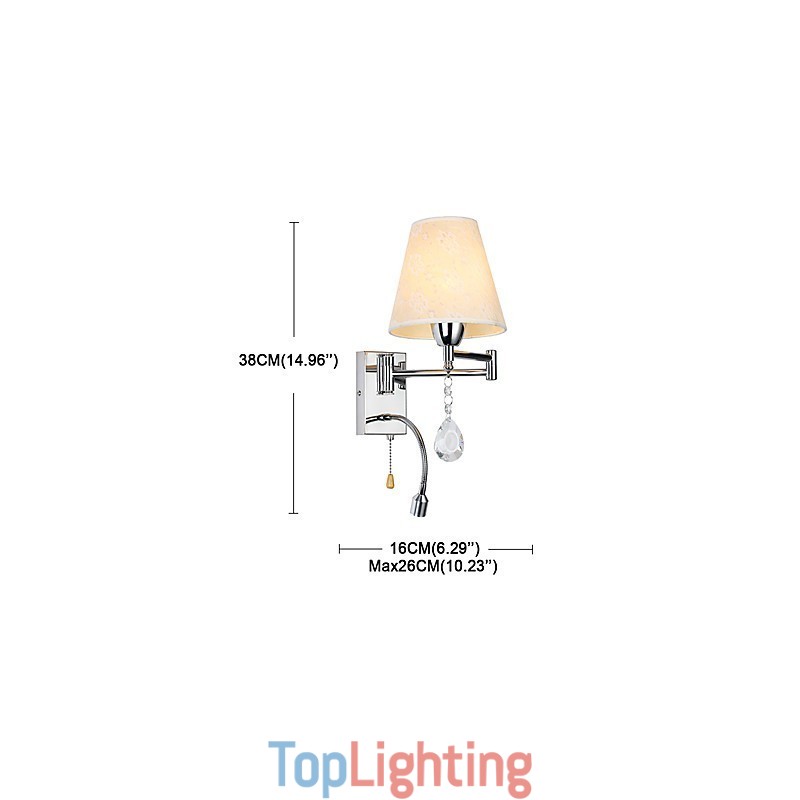 Wall Lamp for Bedroom Reading Lamp Fabric Lamp