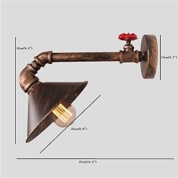 Water Pipe Wall Lights Retro Industrial Style Creative Country Metal Restaurant Cafe Bars Bar Table Wall Sconces