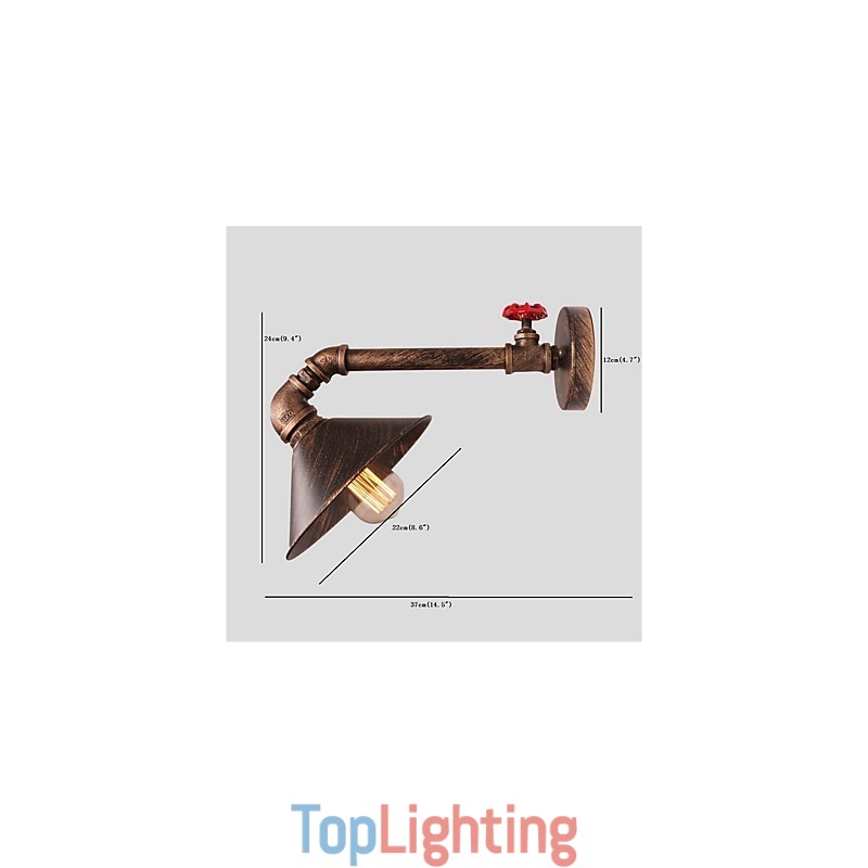 Water Pipe Wall Lights Retro Industrial Style Creative Country Metal Restaurant Cafe Bars Bar Table Wall Sconces